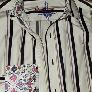 ROBERT GRAHAM "Knowledge Wisdom Truth" button up MEN'S size LARGE shirt LN